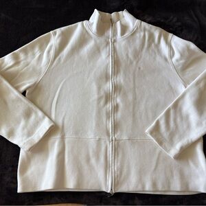 Vintage | Faconnable Beige Women's Jacket | Zip up | size Large